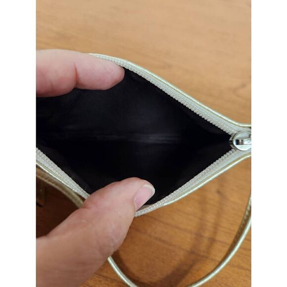 Coach Vintage Metallic Gold Leather Wristlet Purse with tag - Picture 5 of 9